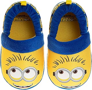 Minions Slippers for Girls and Boys - Despicable Me Indoor Comfy House Shoes Plush Fuzzy Minion Slipper (sizes: 5-10 Toddlers / 11-1 Little Kid / 2-5 Big Kids)