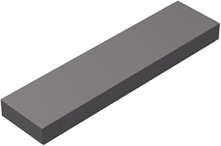 60 Piece Tile 1 x 4, Dark Gray, Compatible with Lego Parts and Pieces