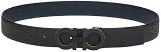 Black Gancini Adjustable reversible Leather Belt