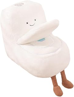Funny Toilet Bowl Plush Toy, Soft Toilet Bowl Shaped Pillow for Couch, Novelty Stuffed Plush Pillow Fun Gift for Kids, Boys,Girls