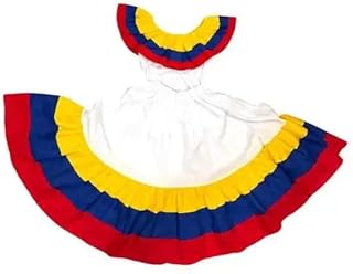 Traditional Colombian Gown for Women - White