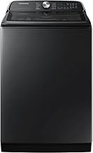 Samsung 5.5 cu. ft. Extra-Large Capacity Smart Top Load Washer with Super Speed Wash, Brushed Black, WA55CG7100AVUS