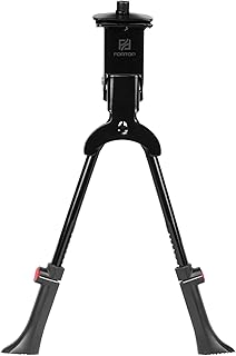 Bike Kickstand, Heavy Duty Center Mount Double Bicycle Kickstand for Adult Bikes, Adjustable Stand Fits 24–29 Inch Bikes