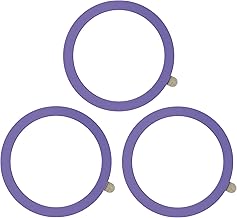 TENOC Universal Metal Ring Sticker for Magnetic Charger Compatible with iPhone/Samsung/Android All Cellphones, Magnetic Mount/Phone Holder Conversion Accessories, 3Pcs, Light Purple