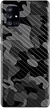 MightySkins Carbon Fiber Skin for Samsung Galaxy A71 5G - Black Camo | Protective, Durable Textured Carbon Fiber Finish | Easy to Apply, Remove, and Change Styles | Made in The USA