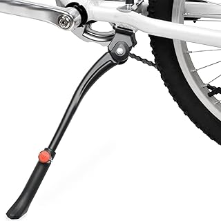 TOPCABIN Bike Kickstand Adjustable Aluminium Alloy Bicycle Kickstand Bike Side Kickstand Fit for 24" 26" 28" Mountain /700 Road/BMX/MTB (Center Stand (Black))