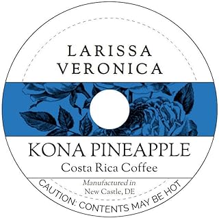 Kona Pineapple Costa Rica Coffee (Single Serve K-Cup Pods) (Gourmet, Naturally Flavored, Whole Coffee Beans) (12 pods, ZIN: 576687)