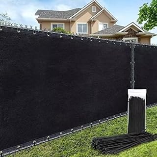 180GSM 4ft x 50ft Fence Privacy Screen Heavy Duty Fence Cover Garden Wall Backyard Black