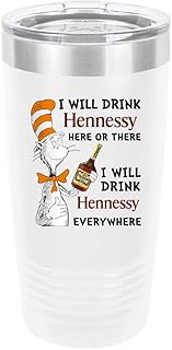 Polar Camel Cat in The Hat-Hennessy 20oz Tumbler - Ringneck Stainless Steel Tumbler Insulated Cup - Vacuum Insulated Tumbler with Clear Lid - Great Travel Tumbler - Premium Stainless Steel Tumblers