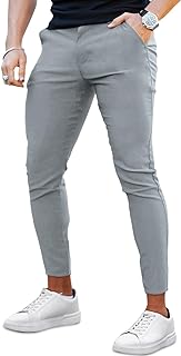 Mens Dress Pants Slim Fit Chino Pants for Men Formal