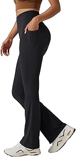Women's Bootcut Yoga Pants High Waist Tummy Control Flare Leggings Workout Bottoms with Pockets