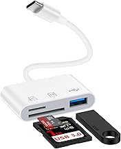 USB C SD Memory Card Reader for Samsung Galaxy S26 S25 Ultra Edge S24 S23 S22 S20 A17 A16 A15 USB 3.0 High Speed Type C Camera Micro TF Card Reader Adapter for iPhone 17 Pro 16e 16 Pro Max 15/Android