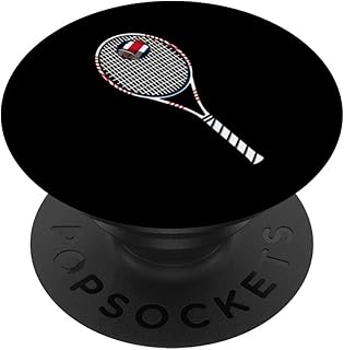 Tennis Racket And Ball Flag Of Costa Rica PopSockets Standard PopGrip