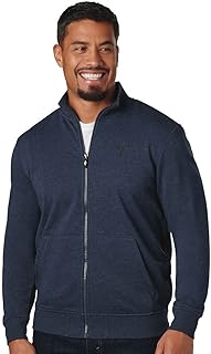 Men's The Hoodless Hoodie Go Walk Everywhere Full Zip Mock Neck Jacket