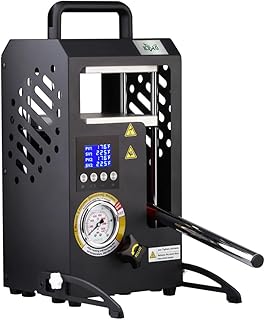 10 tons Hydraulic Heat Press Machine with Dual Heating Plates 6x6 Inches 10T Portable Manual Heat Pressing Machine with Smart LCD Screen