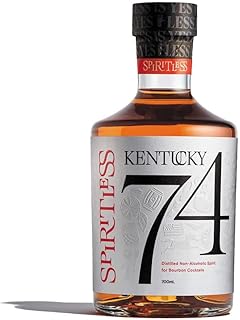 Kentucky 74 Non-Alcoholic Bourbon Whiskey, Award-Winning Alcohol-Free Spirit for Cocktails, 700ml Bottle