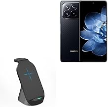 Charger Compatible with Xiaomi Mix Fold 4 - Compact Wireless MultiCharge Stand (10W), Wireless Qi Stand Charger Watch Earbuds - Jet Black