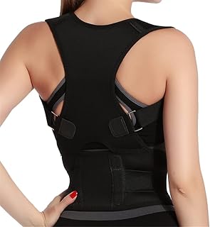 Adjustable Corrector Corset Back Brace Back Belt Male Female Lumbar Support Straight Corrector (White,M code)