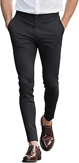Mens Dress Pants Slim Fit Stretch Chino Pants for Men