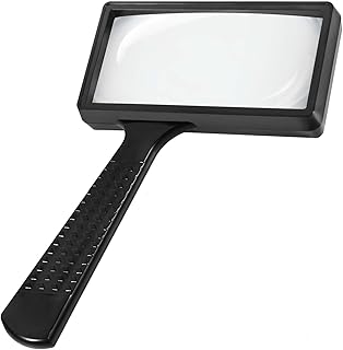 SenseYo 5X Magnifying Glass Large Handheld Reading Magnifier with Scratch Resistant Glass Lens for Kids and Seniors Hobby Exploring Nature Exploration Scientific Activities