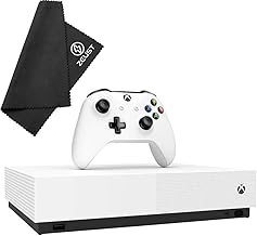 Xbox One S 1TB All-Digital Edition Console Bundle - Includes the Xbox One S Console Series, White, 1x Wireless Controller, and a Microfiber Cloth (Renewed)