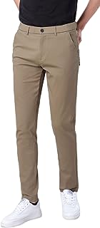 Men's Skinny Stretchy Khaki Pants Colored Pants Slim Fit Slacks Tapered Trousers