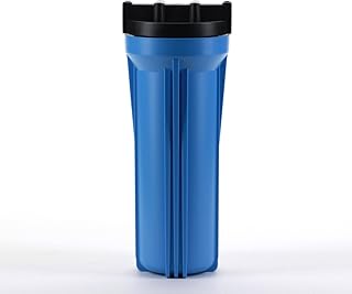 Hydronix HF3-10BLBK12PR Water Filter Housing 10" Blue Body Black Rib Cap RO, Whole House, Hydroponics - 1/2" w/PR