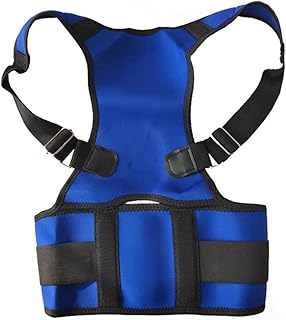 Posture Corrector Corset Back Support Belt Orthopedic Lumbar Brace (Blue,M code)