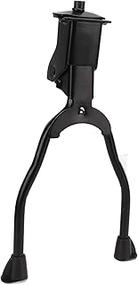 Bike Kickstand – Double Leg Center Mount – Adjustable Stainless Steel – Anti-Slip Feet – Fits 26" Bikes & Above – Heavy-Duty Foldable Stand for Mountain & Road Bicycles