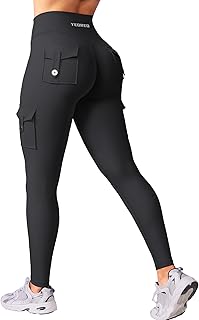 CoreFlex Workout Cargo Leggings with Pockets for Women Hidden Scrunch Butt Lifting Leggings Gym Yoga Pants