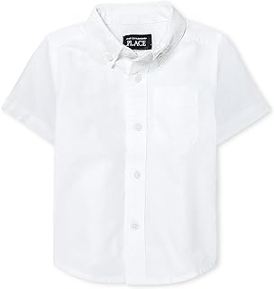 Baby Boys and Toddler Boys Short Sleeve Oxford Button Down Shirt