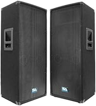 Pair of Dual 12" PA DJ Speakers 1200 Watts PRO Audio - Band, Bar, Wedding, Church