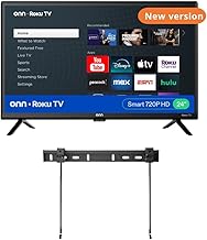 ONN 24-Inch Class HD 720p Smart TV + Free Wall Mount with Wi-Fi Connectivity and Mobile App | Flat Screen TV | Compatible with Home Kit | Alexa and Google Assistant (Renewed)