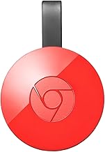 Chromecast Streaming Media Player (2nd Gen) HD Media Streamer - Coral Red