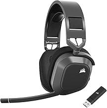 HS80 MAX Wireless Xbox Gaming Headset with Bluetooth – Dolby Atmos – Broadcast Quality Microphone – iCUE Compatible – Xbox, PC, Mac, Mobile – Steel Gray