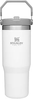 IceFlow Flip Straw Tumbler with Handle 30 oz | Twist On Lid and Flip Up Straw | Leak Resistant Water Bottle | Insulated Stainless Steel |BPA-Free | Polar