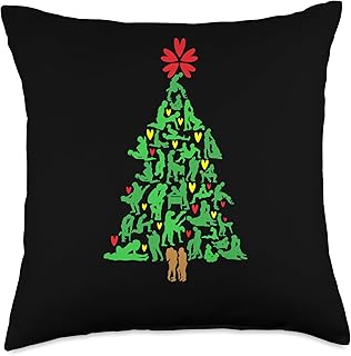 Naughty Xmas Ornaments Kamasutra Adult Humor Christmas Throw Pillow