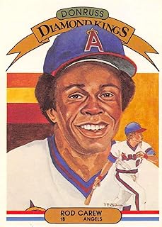 1982 Donruss Baseball #8 Rod Carew California Angels DK Diamond Kings Offical MLB Major League Baseball Trading Card