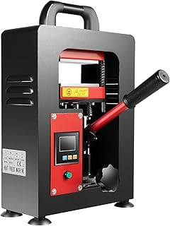 5 Ton Hydraulic Heat Press Machine,900W Portable Manual Heat Press Machine w/ 2.4 * 4.7inch Dual Heating Plate & LSD Controller Timer for PU,Dry Flowers Plants,Pressing Oil,Printing Textiles