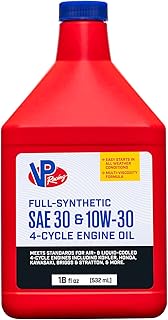 VP Racing 2927 4-Cycle Engine Oil - SAE 30 / 10W30 Full Synthetic Small Engine Oil, 18 Ounce (1 Pack)