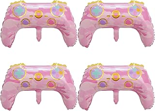 Video Game Balloons,4 PCS 26 Inch Gamer Balloons,Video Game Birthday Decorations,Gamer Birthday Party Decorations