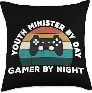 Funny Youth Minister By Day Gamer By Night: Video Game Lover Throw Pillow
