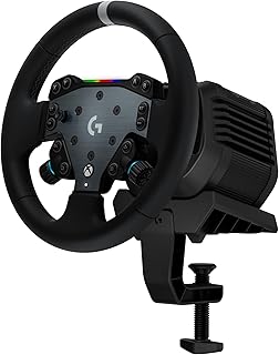 Logitech G RS50 Racing Wheel, Hub, and Base for Xbox/PC: 8 Nm Direct Drive, 11 inch Wheel, 13 Buttons, Adjustable Paddle Shifters, TRUEFORCE Force Feedback Integration with Major Titles - Black