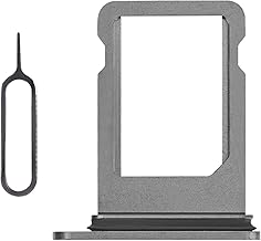 for iPhone Xs Black Single SIM Card Slot Adapter Part for iPhoneXs Card Tray Holder Single SIM Version with Waterproof Rubber Ring Needle Ejector for A1920 A2097 A2098 A2099 A2100