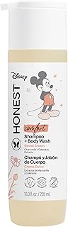 The Honest Company 2-in-1 Cleansing Shampoo Body Wash, Gentle Enough for Baby Dermatologist Tested Tear-free Hypoallergenic Disney’s Mickey Mouse Comfort Sweet Cream 10 fl oz