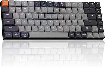 K3 75% QMK Wireless Mechanical Keyboard, Bluetooth 5.2/Wired Connection Custom Programmable RGB, Hot-Swappable with Low Profile Red Switch for Mac Windows Linux - Version 3