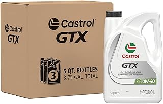 GTX 10W-40 Conventional Motor Oil, 5 Quarts, Pack of 3