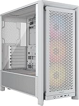 4000D RS ARGB Frame Modular Mid-Tower ATX PC Case – High Airflow, 3X Pre-Installed RS ARGB Fans, InfiniRail Fan Mounting System, ASUS BTF, MSI Project Zero, Gigabyte Project Stealth – White