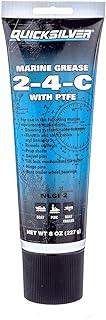 Quicksilver 802859Q1 2-4-C Marine Grease with Teflon, Multi-Purpose Marine Lubricant – 8 oz. Tube