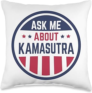 "Ask Me About Kamasutra" for Open-Minded People Throw Pillow